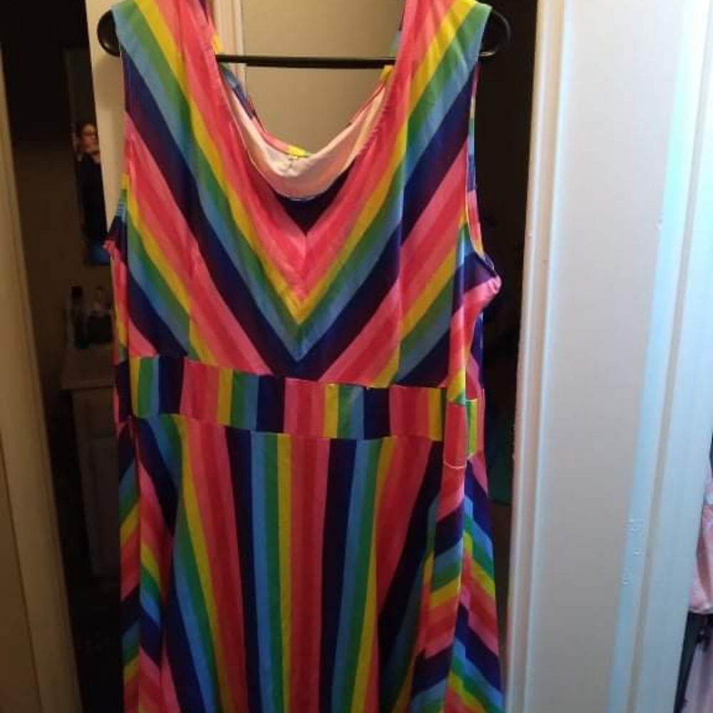 Plus size Rainbow dress